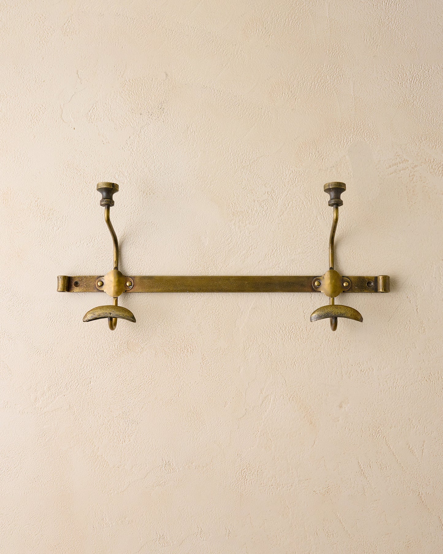 Duke Antique Brass Metal Wall Hooks short