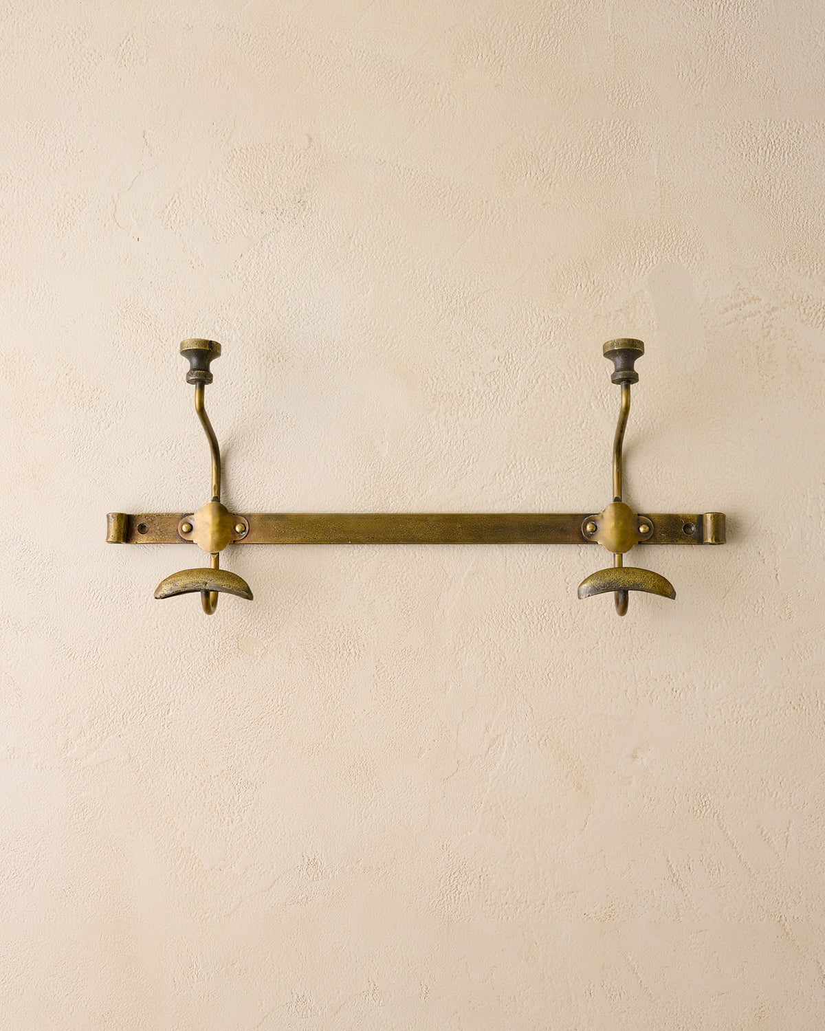 Duke Antique Brass Metal Wall Hooks short