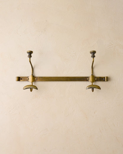 Duke Antique Brass Metal Wall Hooks short
