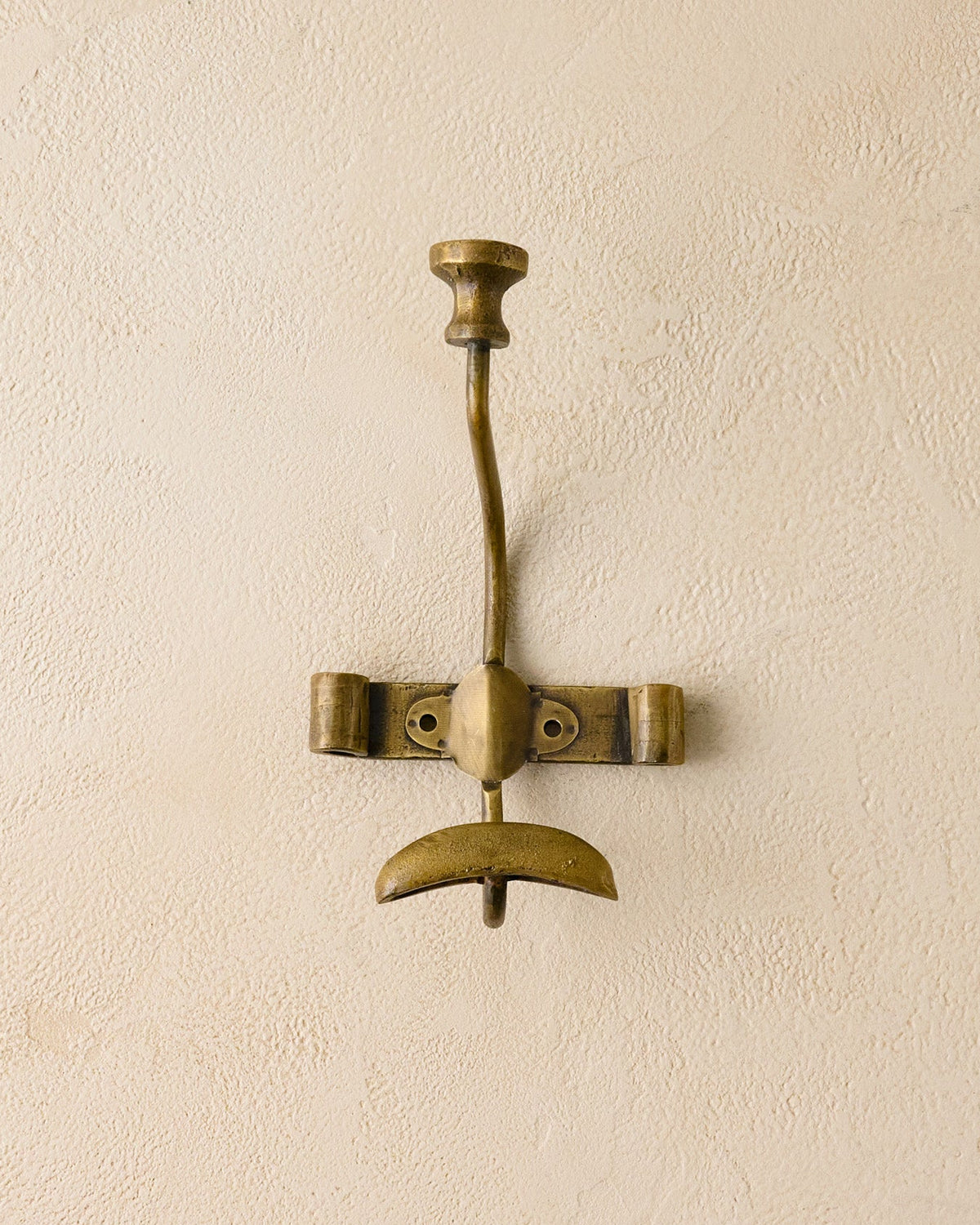 Duke Antique Brass Metal Wall Hooks single hook