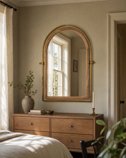 Flora Arched Mirror-AI gen