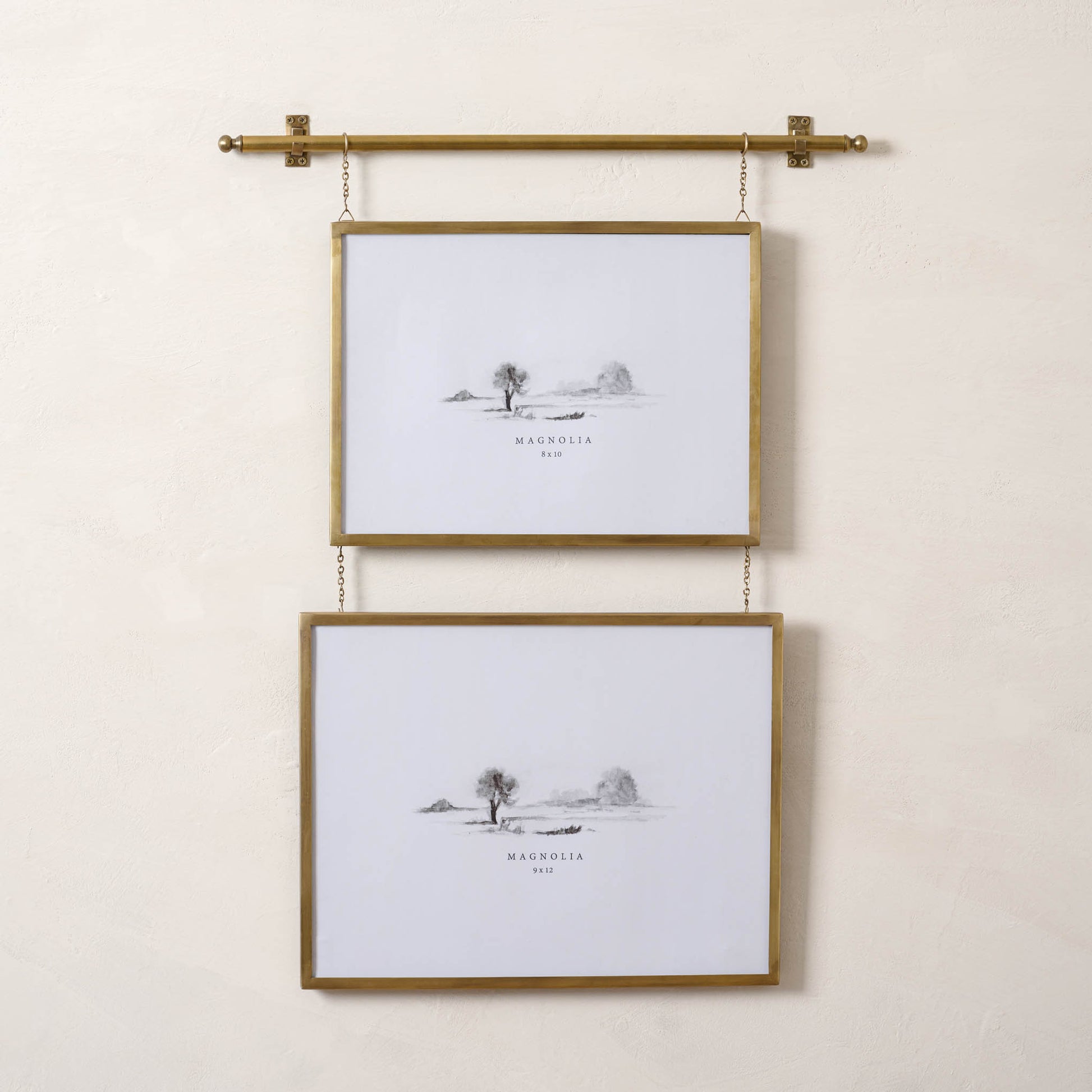 Colleen Brass Rail Double Picture Frame