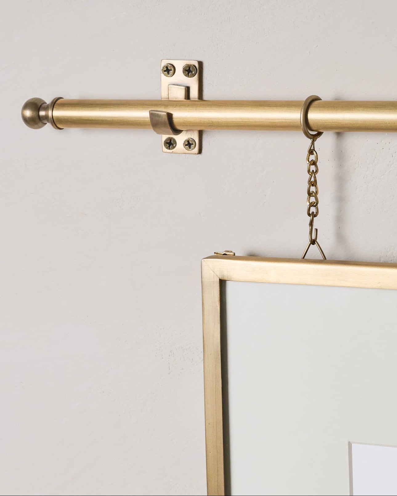 Colleen Brass Rail Picture Frame hardware detail