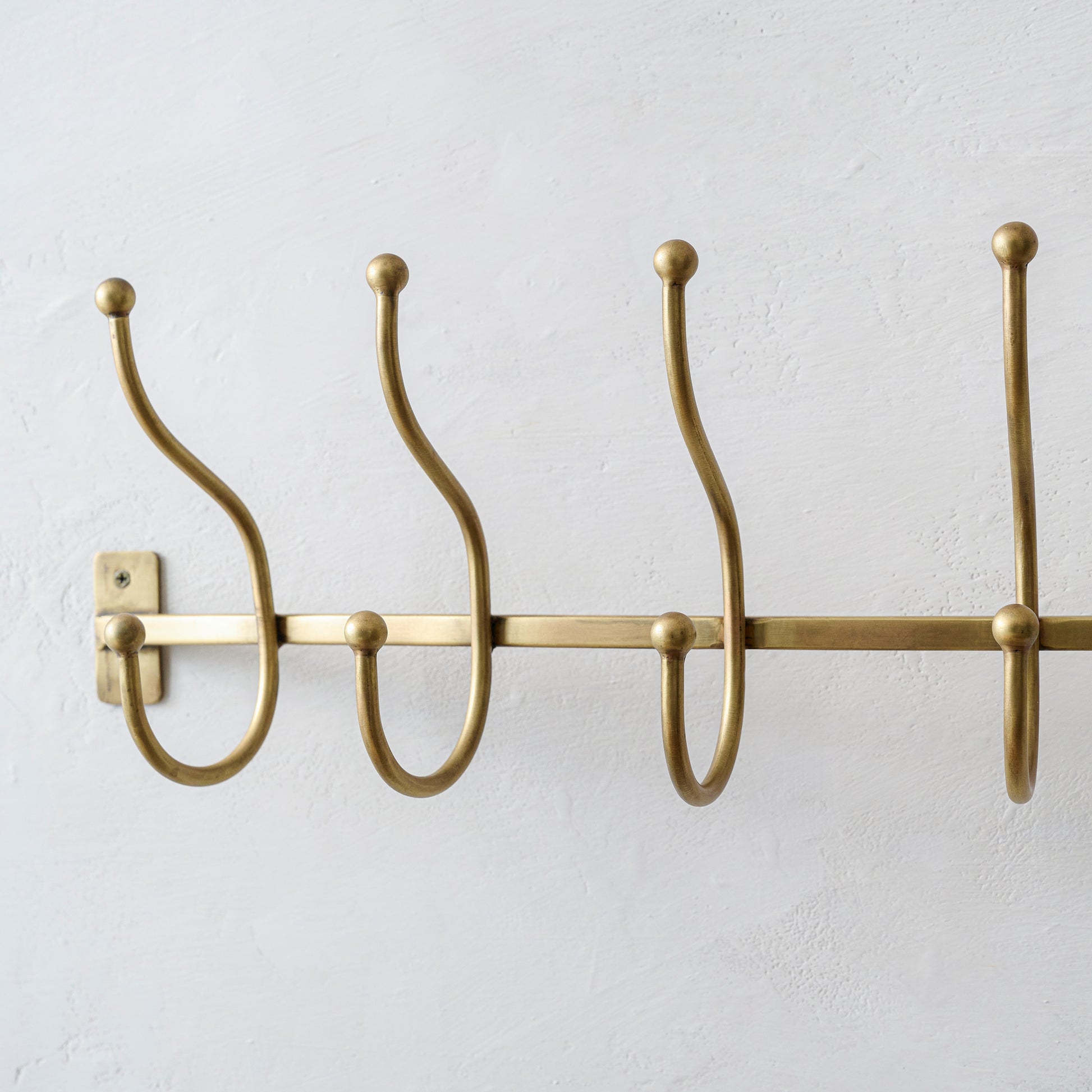 Webster Antique Brass Hook Rack