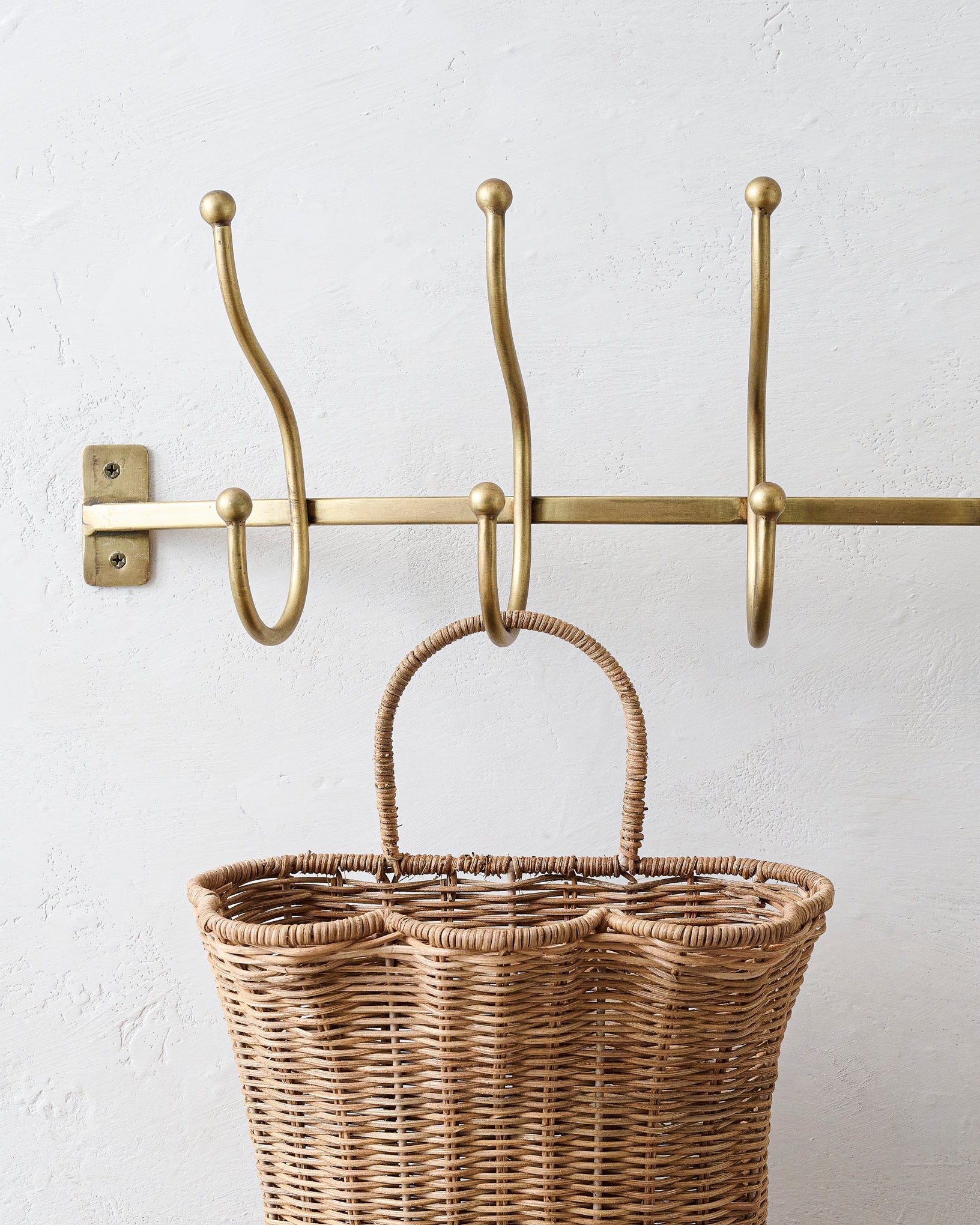 Webster Antique Brass Hook Rack