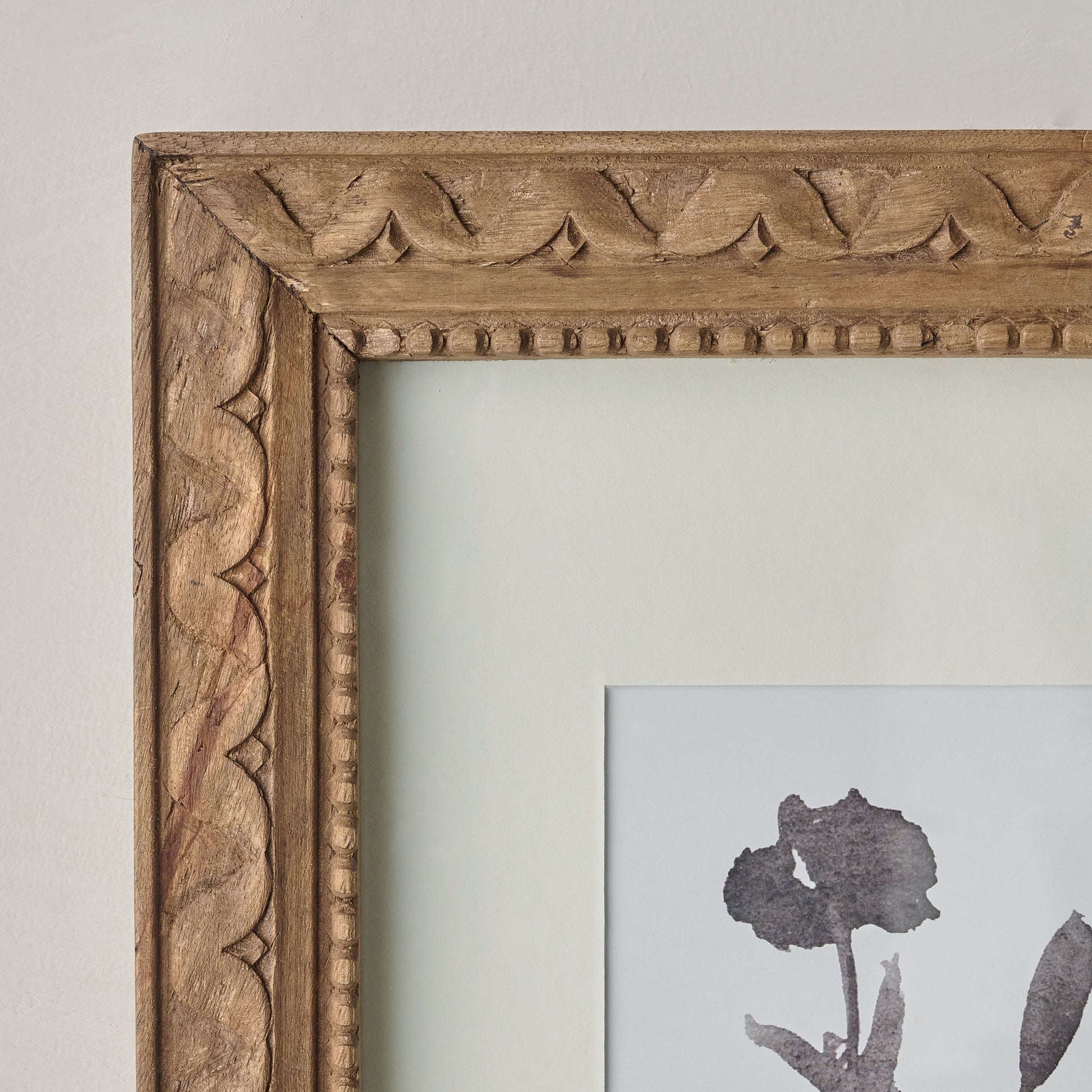5"x7" Willa Antiqued Wood Wall Frame with Matte