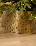 Antique Brass Finish Tree Collar shown under tree