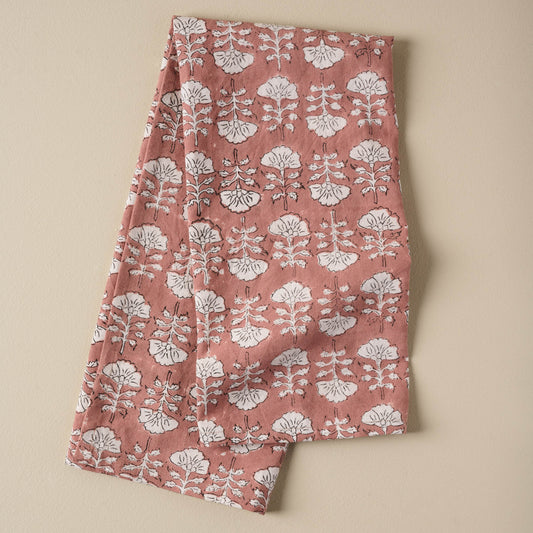 Flora Desert Clay Printed Tea Towel