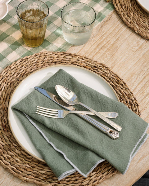 Green Tea Napkin Set of Four