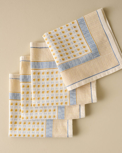 Luna Floral Printed Napkin Set of Four