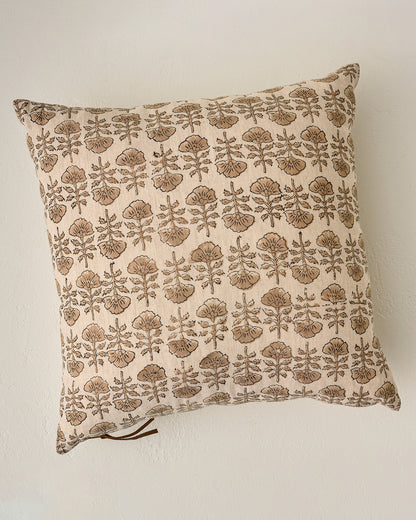 Flora Natural Printed Pillow