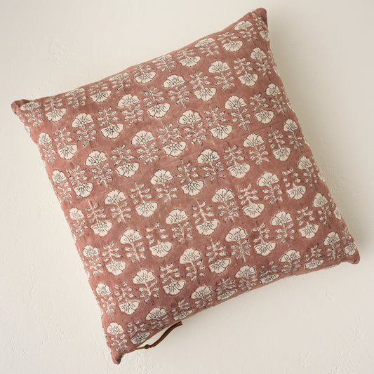 Flora Desert Clay Printed Pillow