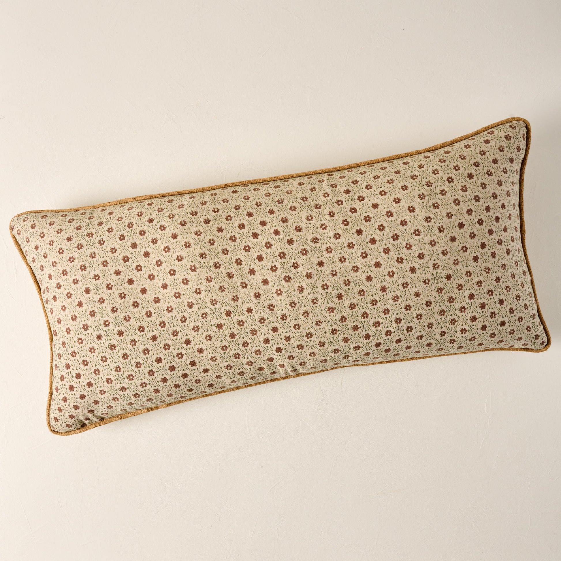 Thea Clay Block Print Large Lumbar Pillow