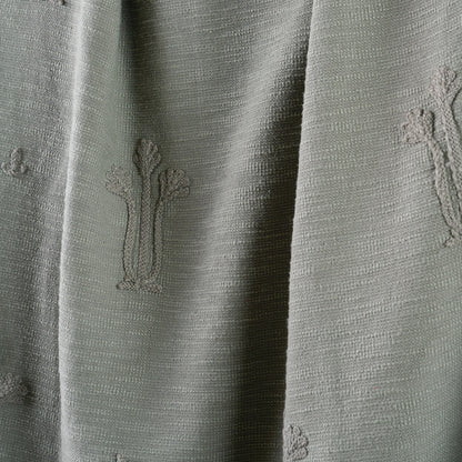 Petrol Blue Tulip Textured Coverlet close up