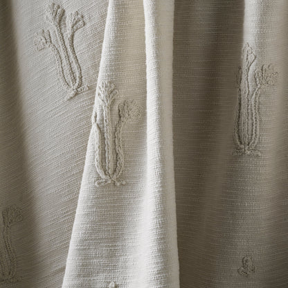 Cream Tulip Textured Coverlet close up