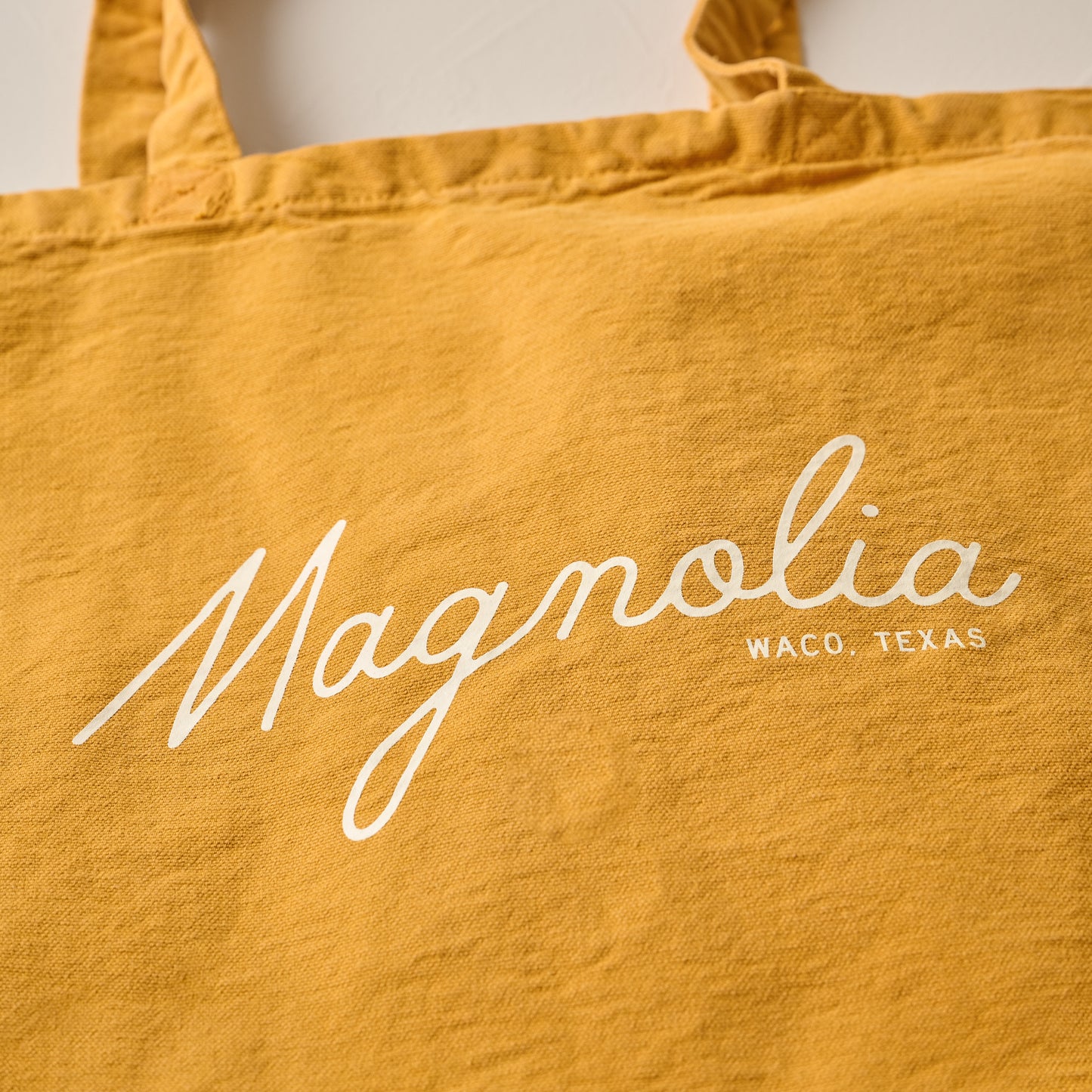 Magnolia Gold Script Tote close up