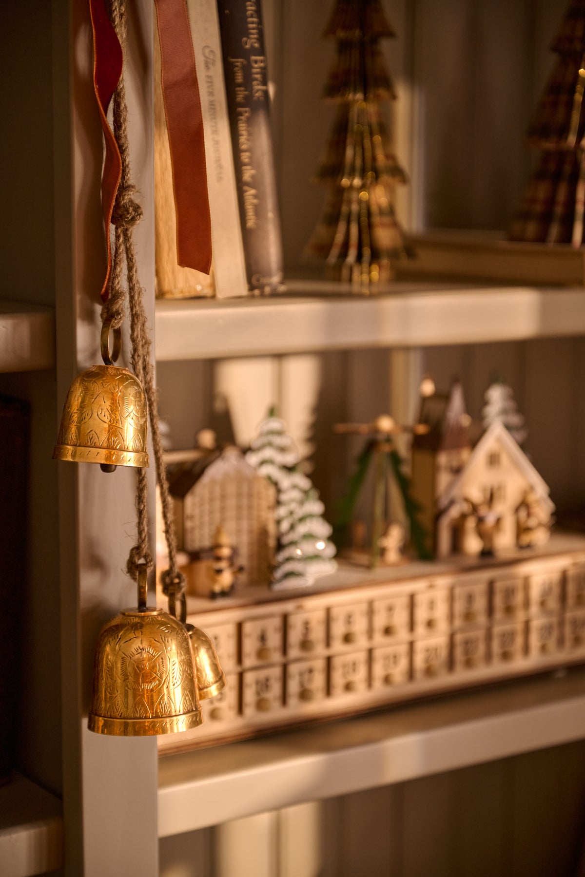 Etched Brass Hanging Bells