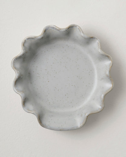 French Grey Ruffle Spoon Rest