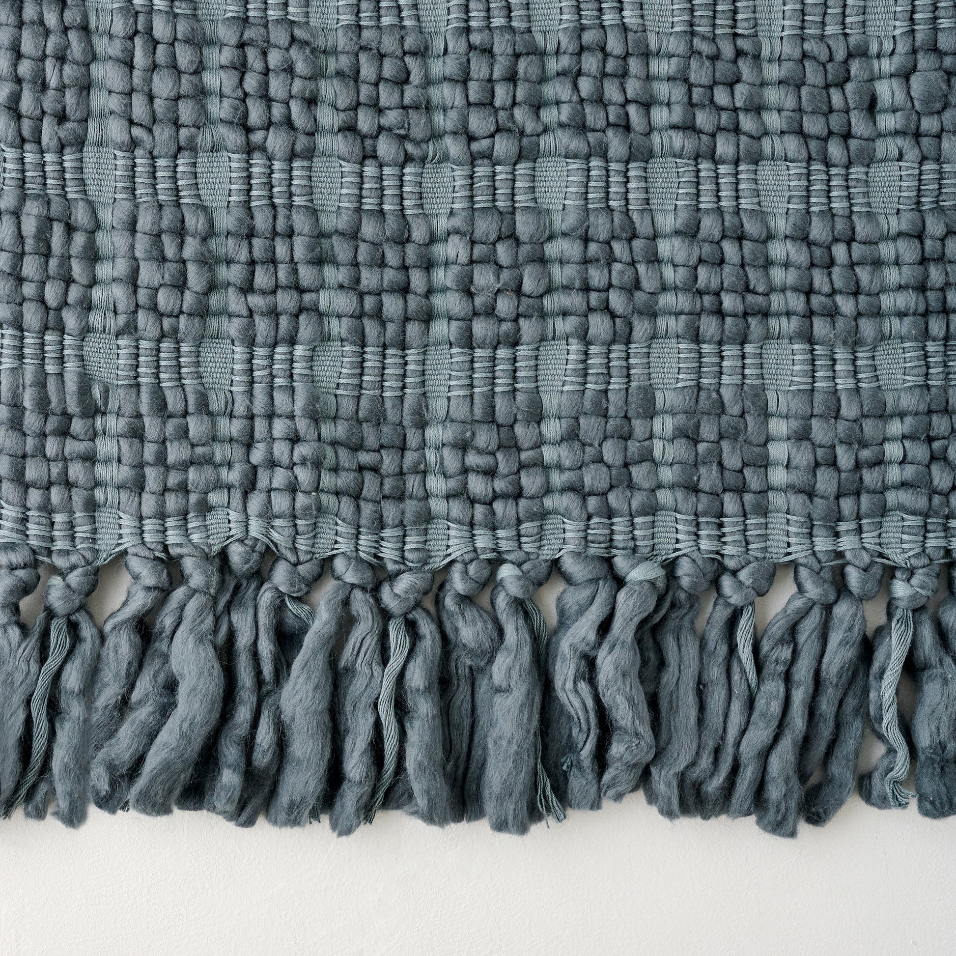 Haven Knit Throw in Twilight up close