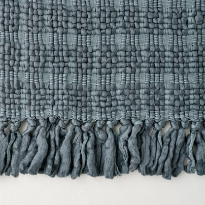Haven Knit Throw in Twilight up close