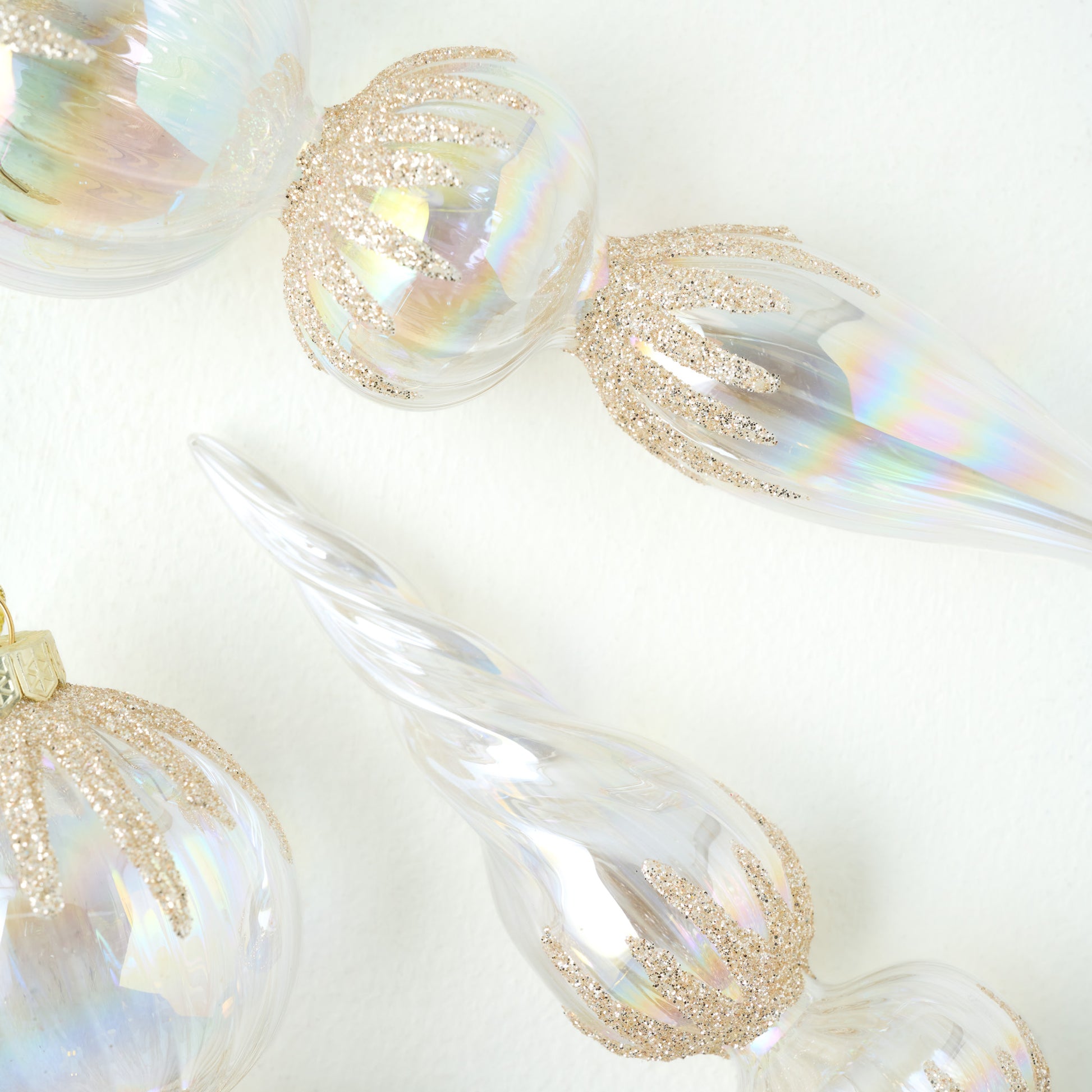 Winter Splendor Finial Ornament, Set of 4 close up