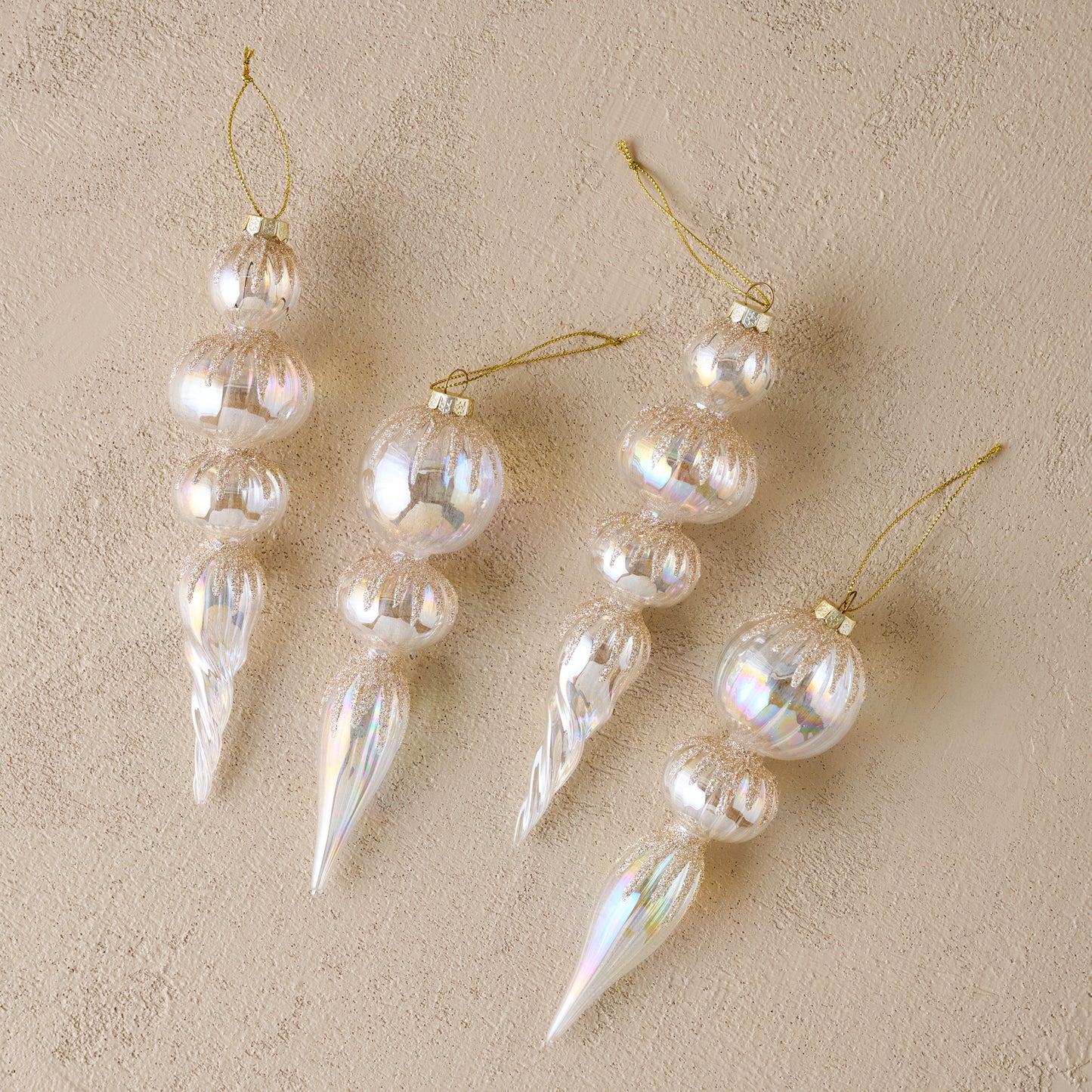 Winter Splendor Finial Ornament, Set of 4