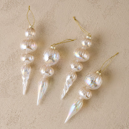 Winter Splendor Finial Ornament, Set of 4