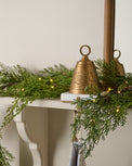 Real Touch Cedar Mix Pre-Lit Garland - 72" shown on mantel