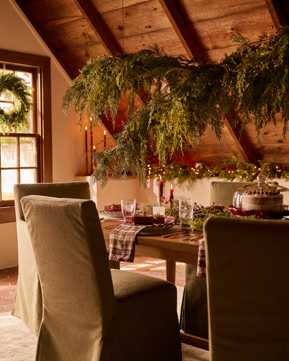 Micro Jingle Bell Garland woven into greenery