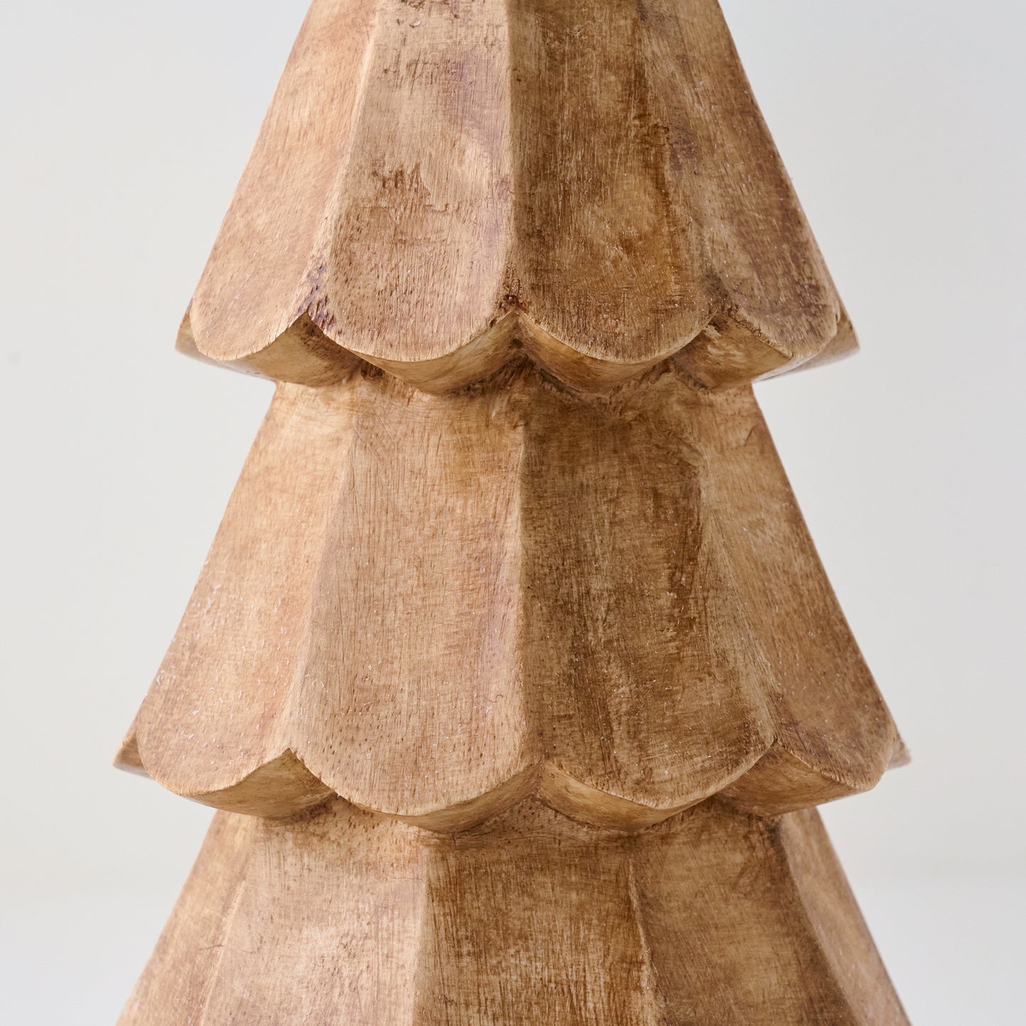 Medium Hand Carved Woodland Tree up close