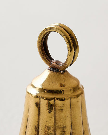 Brass Bell Place Card Holder up close
