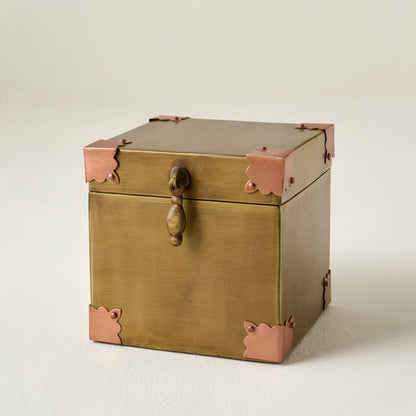 Small Brass and Copper Decorative Box