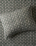 Flora Block Print Pillow Sham - Dusty Green