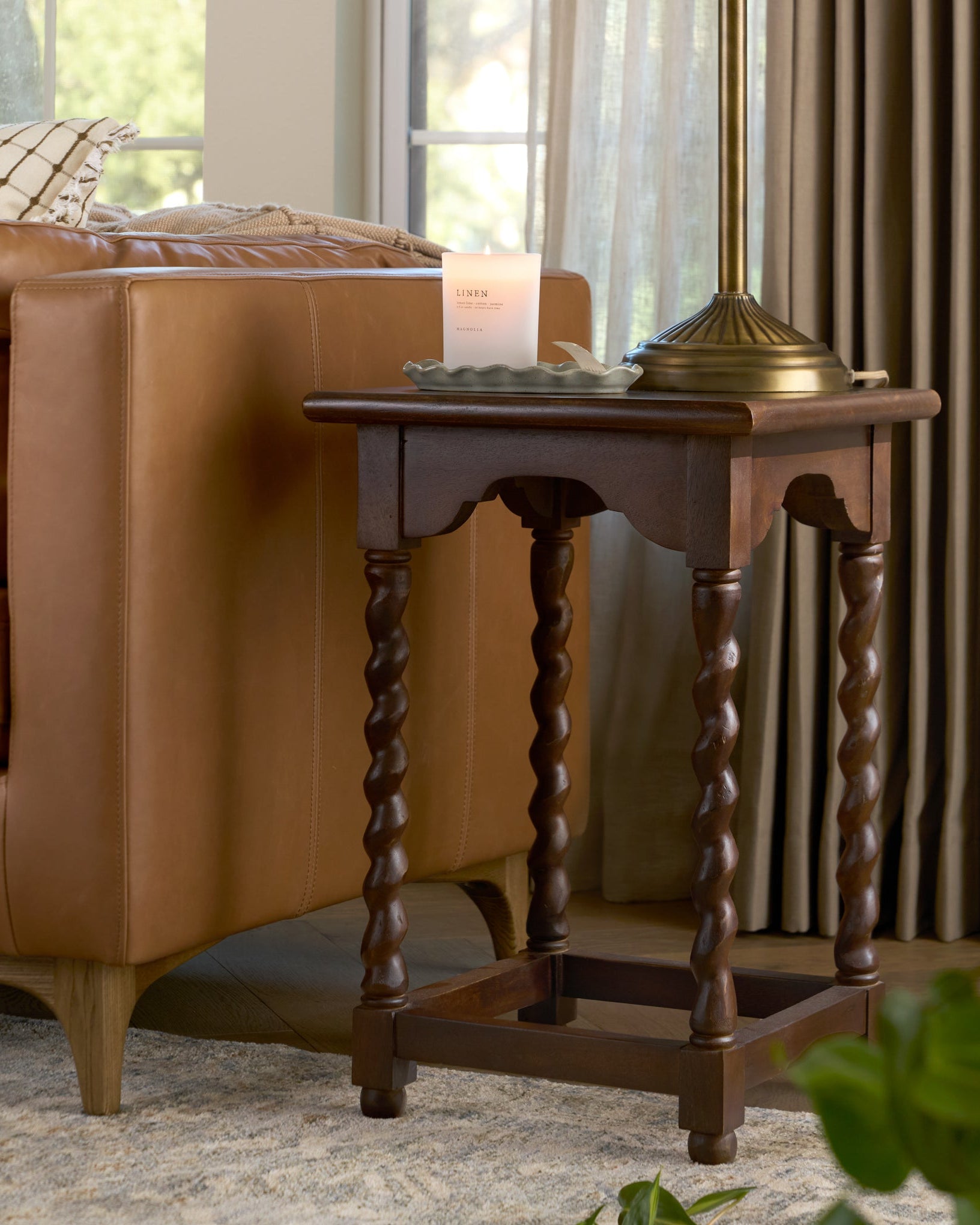 Barley Twist Accent Table in a room