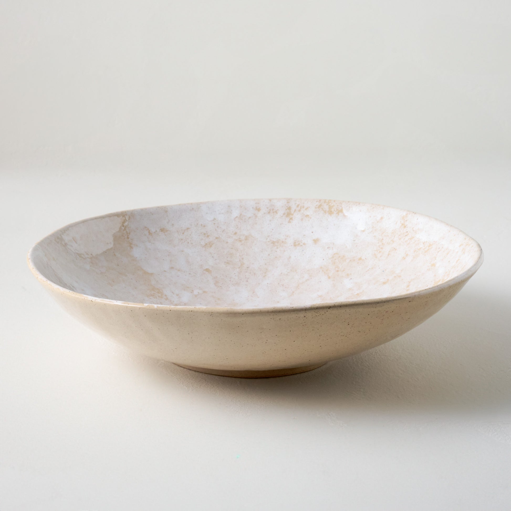 Oversized Ceramic Spongeware Serving Bowl
