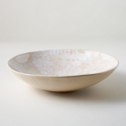 Oversized Ceramic Spongeware Serving Bowl
