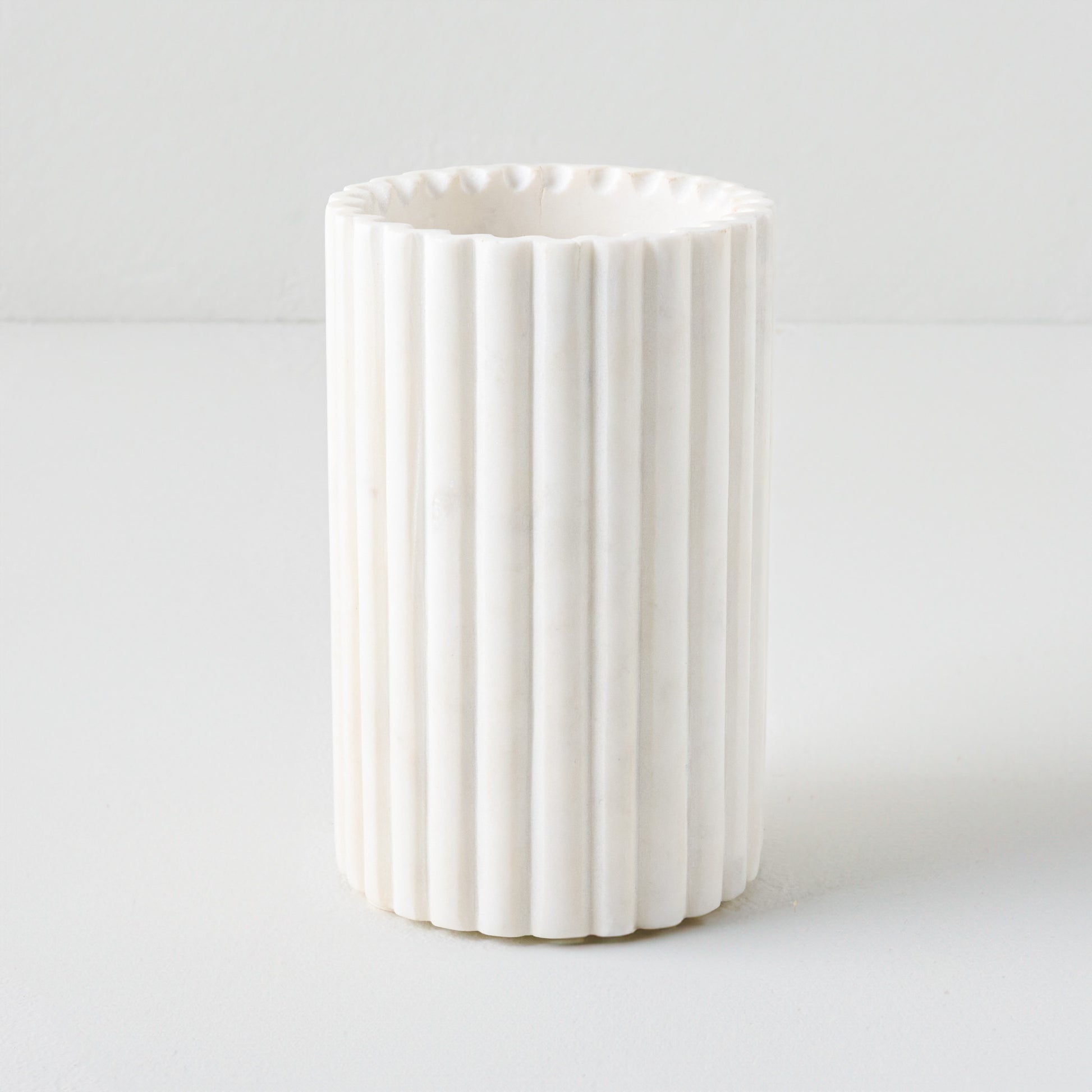 Fluted Marble Crock
