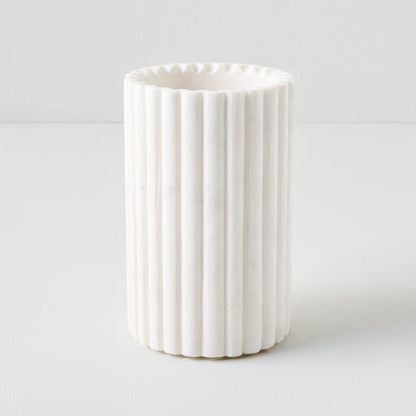 Fluted Marble Crock