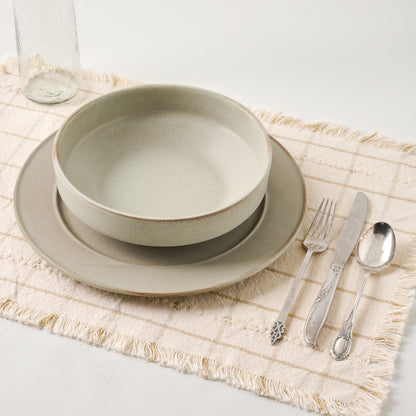 Halston Pasta Bowl shown with place setting