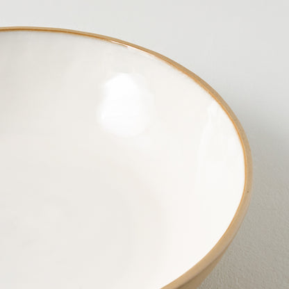 Stone White Lakelynn Serving Bowl up close