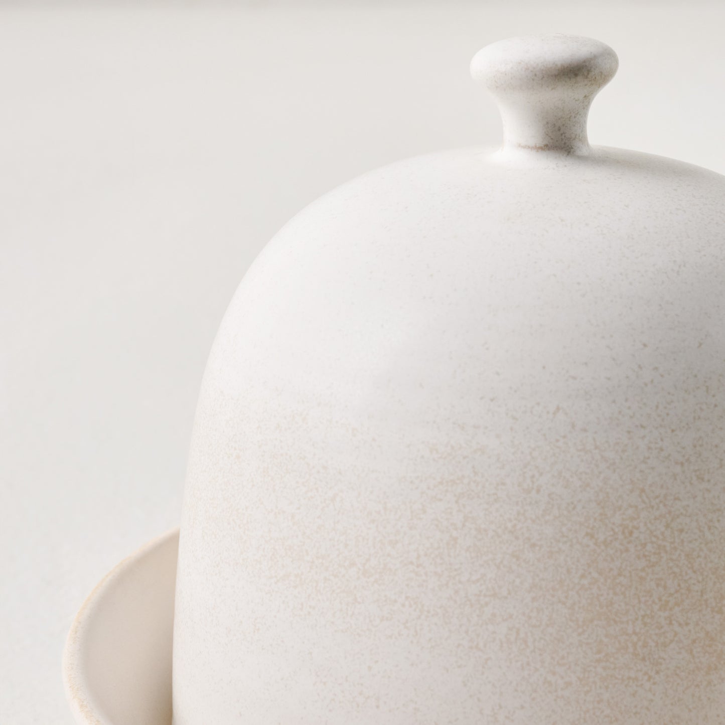 French White Butter Dish up close