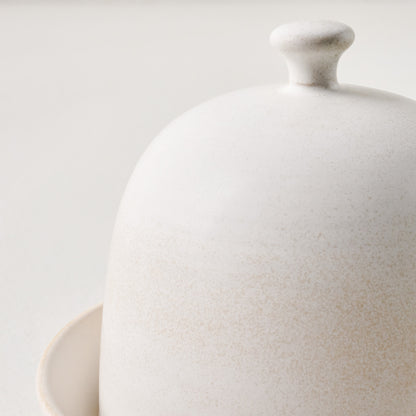 French White Butter Dish up close