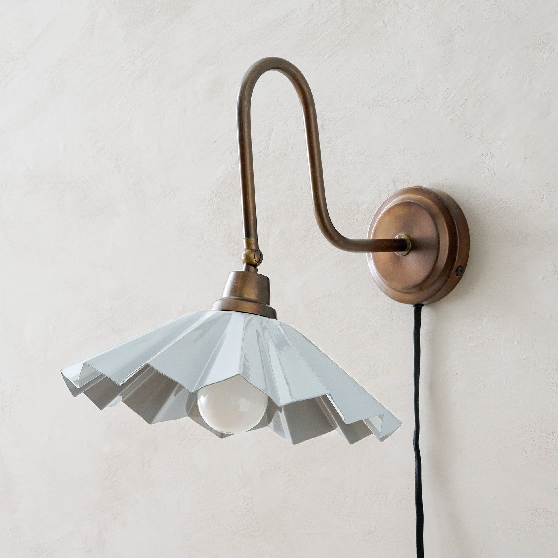 Blue Enamel Winston Wall Lamp