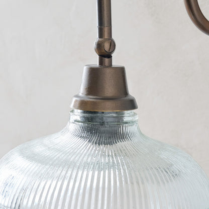 Clear Glass Winston Wall Lamp close up