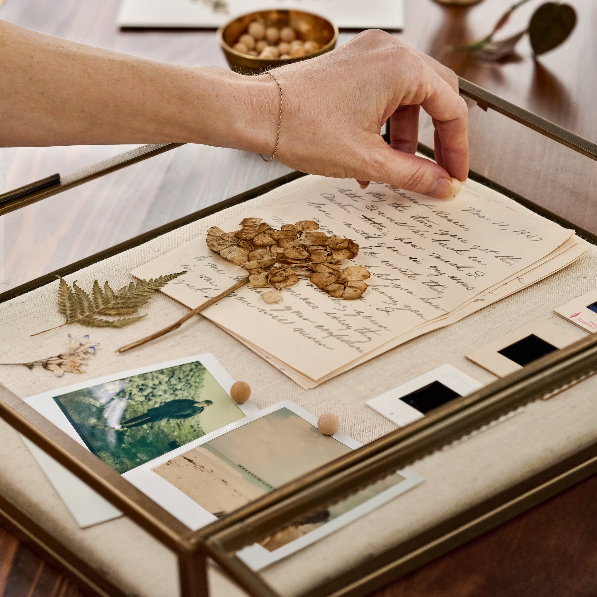 Your Story Brass Display Cabinet