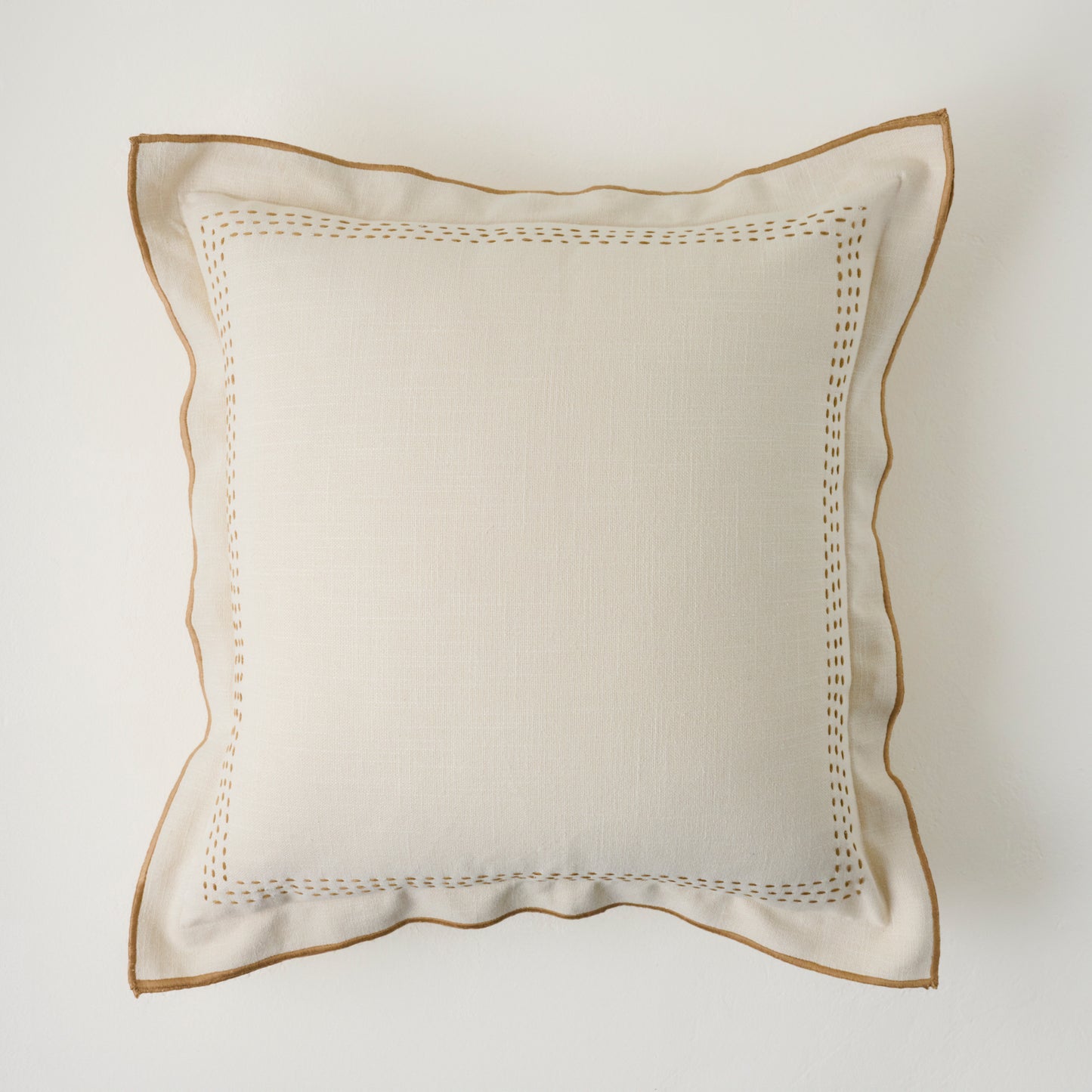 Oatmeal Felix Embroidered Pillow
