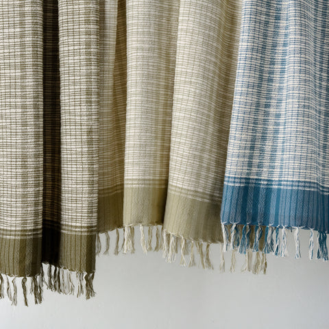 Merrill Plaid Throw - Blue