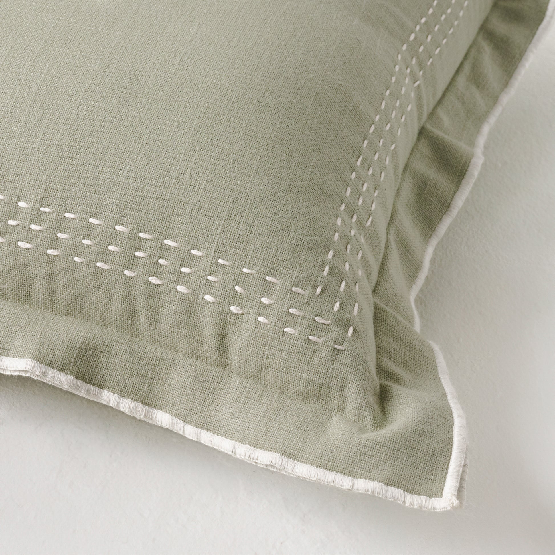 Seagrass Felix Embroidered Pillow