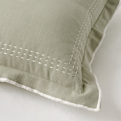 Seagrass Felix Embroidered Pillow