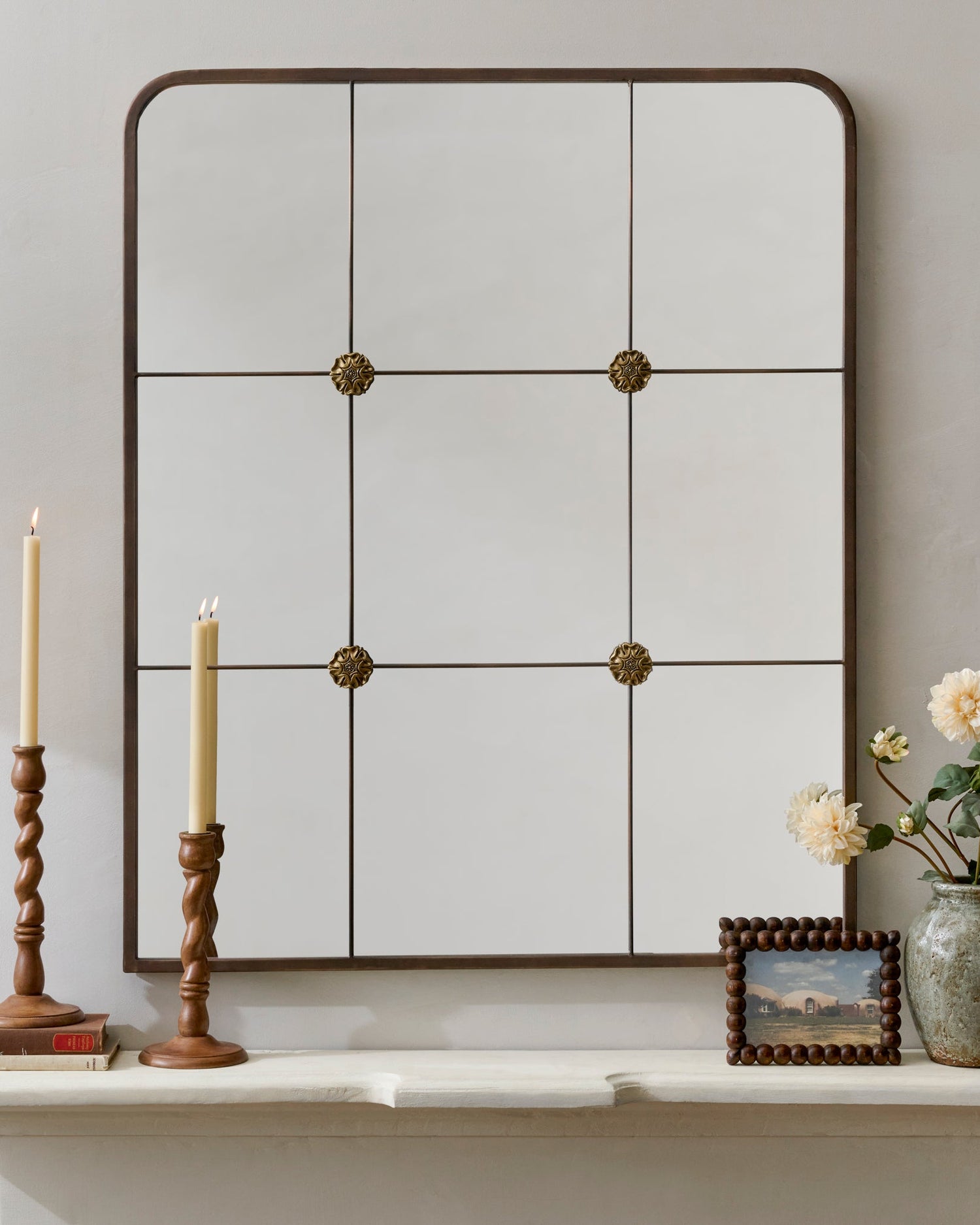 Hotel 1928 Mirror shown above mantel